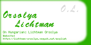 orsolya lichtman business card